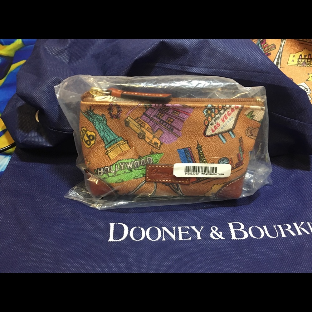 Dooney and Bourke Tan Americana pouch bag